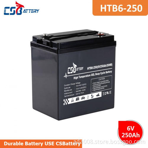 CSBattery 6V250Ah High Temperature Long Life Deep Cycle GEL Battery